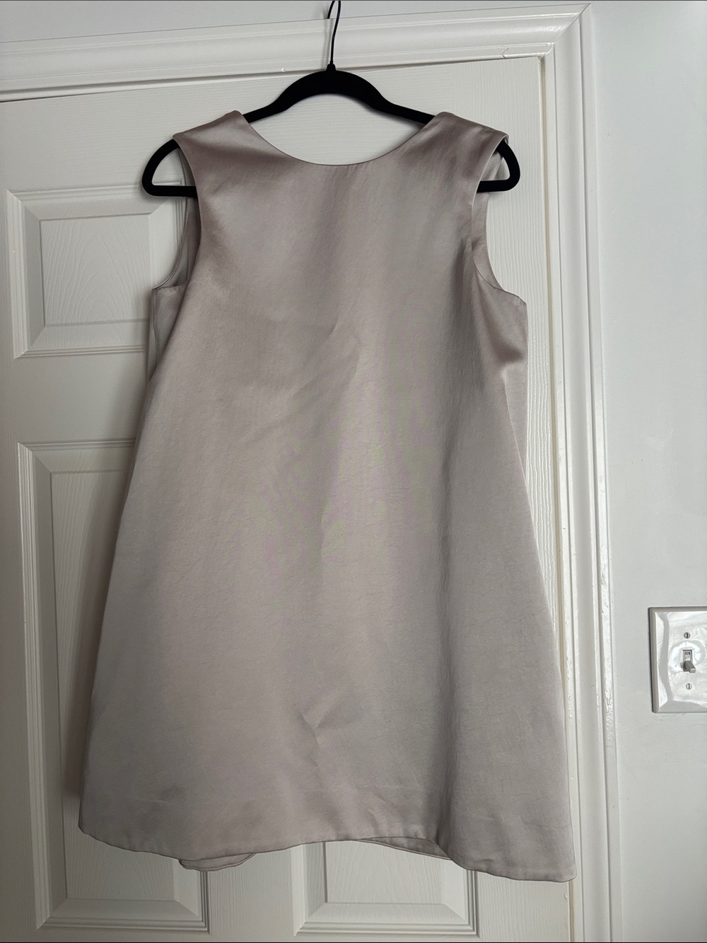COS Sleeveless Mini Shift Dress in Light Taupe